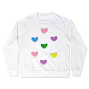 NEW ISCREAM kids' beautiful bows sweatshirt in white